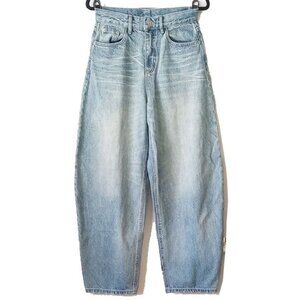 Aiala High Waist Barrell Jeans 28 Blue Bubble 28x29